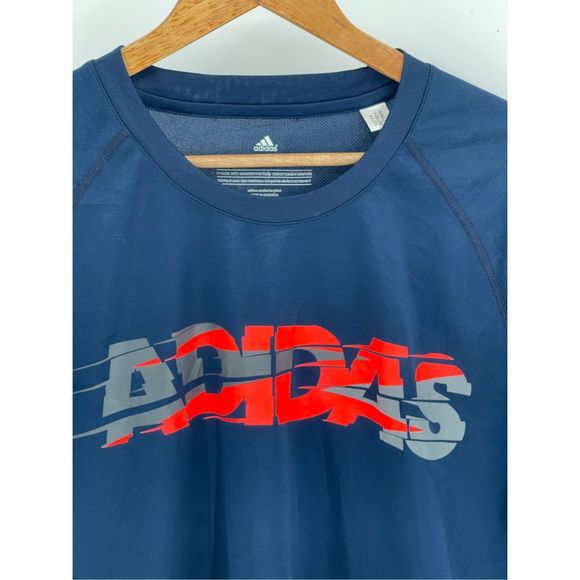 adidas Other - Adidas Short Sleeve Shirt Men’s Size XL Breathable Blue Logo Athletic Climacool